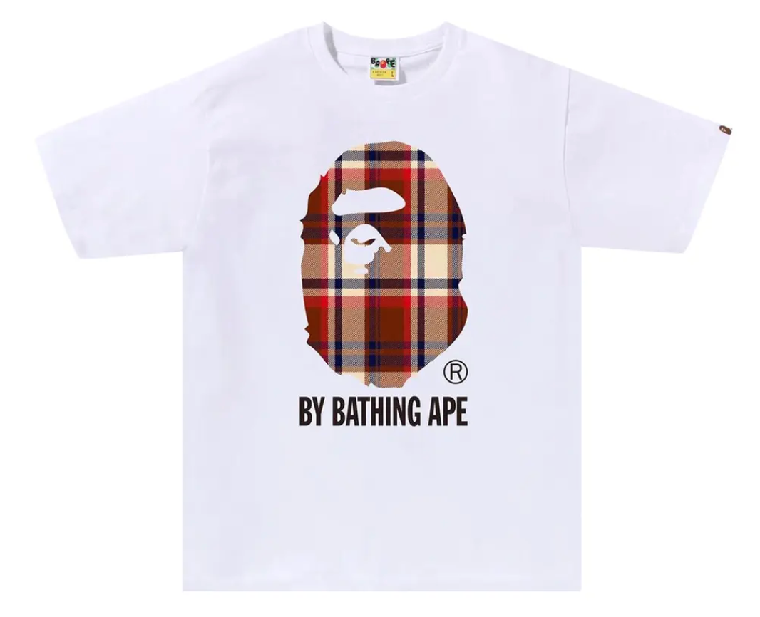 CHECKERED TEE WHITE