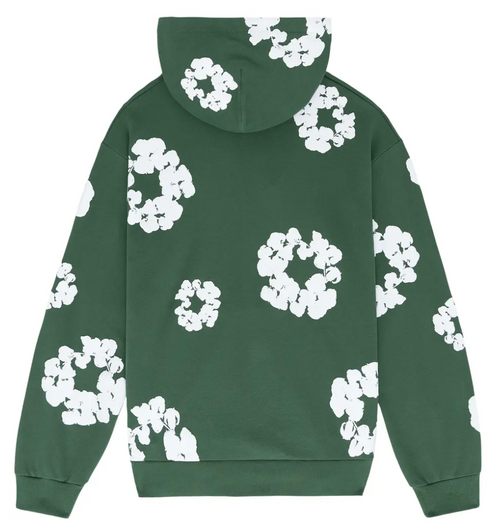 COTTON WREATH HOODIE GREEN