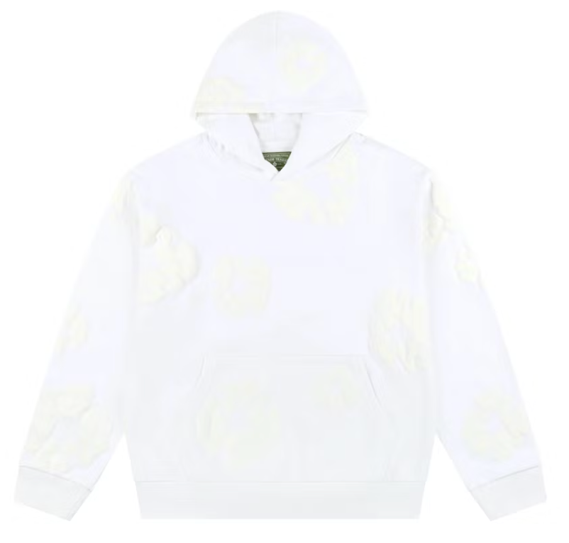 COTTON WREATH HOODIE MONOCHROME WHITE